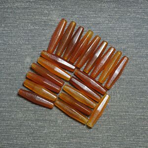 高古玛瑙管珠唐管 西亚六棱橘红玛瑙勒子 手链项链手串配件饰40mm