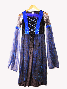 万圣节儿童演出服装Cosplay表演衣服大女童魔法师女巫巫婆公主裙