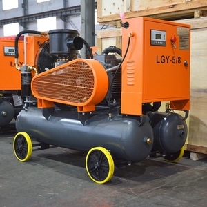 开山电动移动双螺杆空压机气泵 柴油移动空压机配风镐风钻凿岩机