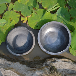 大口径老式泥瓦盆植物睡莲水培鱼缸 黑陶花盆(完美主义者慎拍)