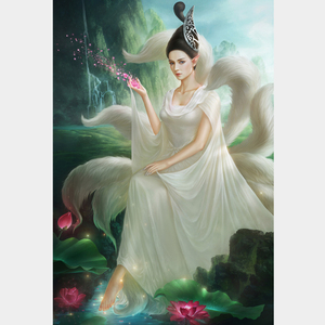 九尾狐仙娘娘十字绣