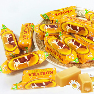 进口俄罗斯糖果 奶牛糖奶糖 喜糖休闲零食品 250克 正品保真