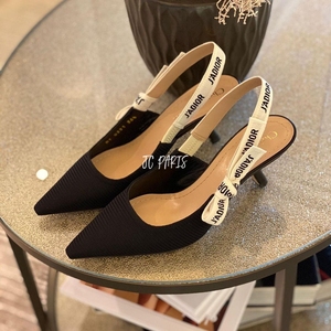 christian dior22ss女士黑色绑带中跟鞋 kcc200 tfl 900