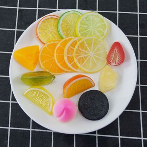 仿真水果切片摆件 假柠檬片水果片模型猕猴桃切块蛋糕DIY装饰配件