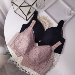 胖mm薄款大胸显小内衣女无钢圈 调整型文胸收副乳胸罩大码f全罩杯