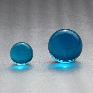 宝蓝色水晶球 实心大玻璃珠 实心大玻璃球 光珠 水晶珠30-200mm