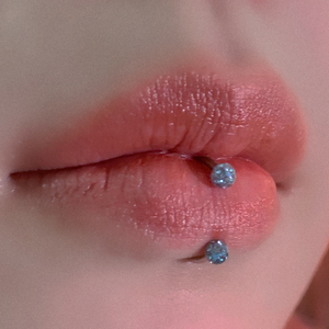 甜酷女孩 唇环唇钉马蹄钉穿刺饰品 辣妹替换钉不掉钻c环 ins风