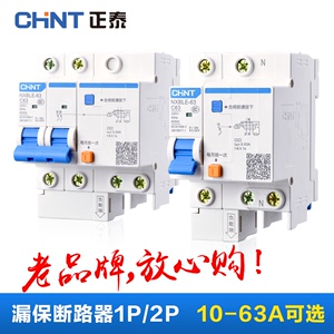 CHNT正泰家用小型漏电保护器触电空气开关带漏电保护1P2P40A63A