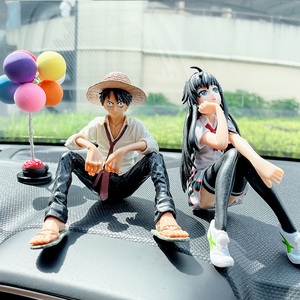 可爱手办路飞雪乃车内装饰品女帝二次元车载卡通汽车摆件车内饰品