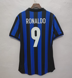 9899国米主场球衣经典复古9号罗纳尔多足球服旧款大罗训练队服男
