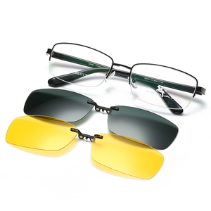 磁吸眼镜架近视太阳镜夹片式墨镜男方形半框司机钓鱼2024新款套镜