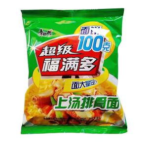 康师傅方便面福满多上汤排骨面108克24包整箱煮面休闲零食泡面