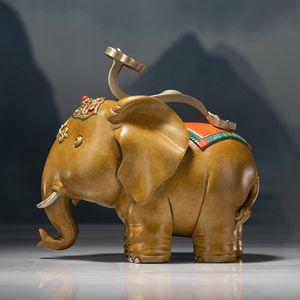 铜师傅大象摆件《吉象如意》铜工艺品家居饰品客厅装饰品摆件礼物