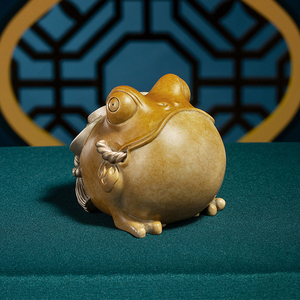 铜师傅全铜摆件吉祥小金蟾铜工艺品家居饰品可爱蟾蜍桌面装饰礼品