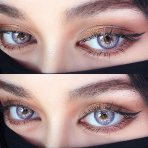 dna紫色美瞳混血半年抛大小直径14.8mm欧美赫本紫年抛女日抛艾魅