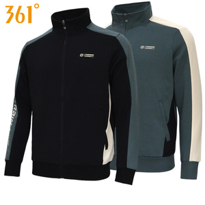 361度男装运动卫衣2021春秋款361立领拉链开衫拼色休闲外套4015a