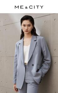 MECITY女装2021春季单扣设计气质时尚简约韩版西装外套女536880