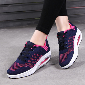 2022春夏季韩版气垫摇摇鞋保健运动鞋舒适快走网赵之心健步走鞋女