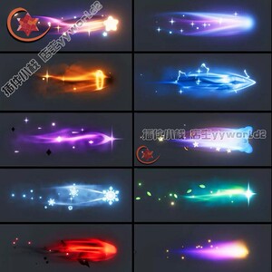 unity3d高质量魔法术弹丸魔法弹道粒子特效u3d游戏素材插件资源