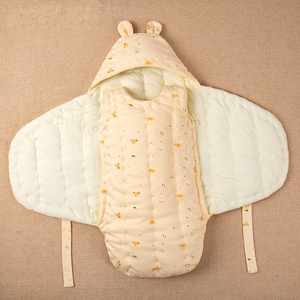 婴儿纯棉抱被纯手工棉花春夏季包被宝宝秋冬季加厚襁褓防惊跳睡袋