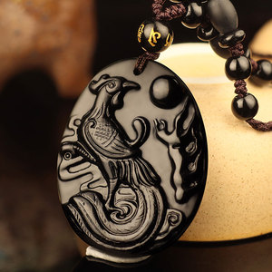 易明开光居2021属龙丹凤守禄吊坠吉祥物生肖龙饰品项链礼物钥匙扣