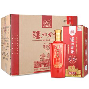 【老酒2015年】纯粮泸州老窖u窖6年鉴藏浓香白酒红瓶喜宴整箱