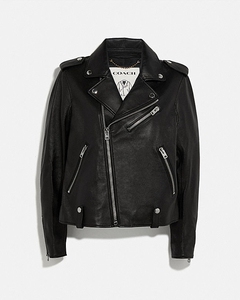 美国直邮 商场专柜正品代购直播采购coach女裝皮衣 6940 机车夹克