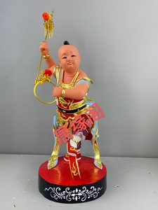 哪吒三太子神像木雕