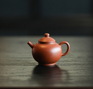见山茶事|明式巨轮珠 朱泥调砂 宜兴 紫砂壶 古朴圆融 全手工