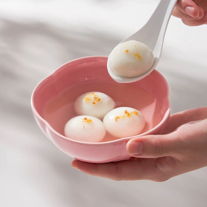 ikea宜家 坤蒂格小碗 ins风陶瓷大碗高光纯粉色汤圆碗泡面干饭碗