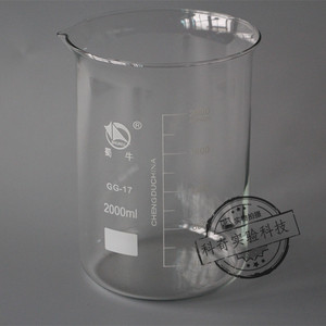 【蜀牛】2000ml低型烧杯 厚壁烧杯 玻璃烧杯 2L实验室器皿 正品