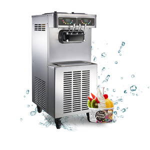 百世贸冰淇淋机商用大产量立式 冰激凌机器圣代甜筒s520f