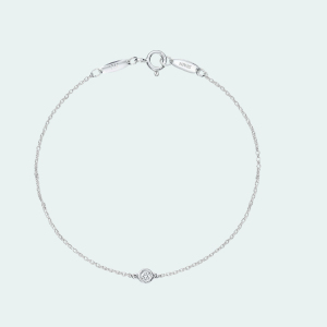 香港专柜代购蒂芙尼手链tiffany纯银镶钻石女款925手链 生日礼物