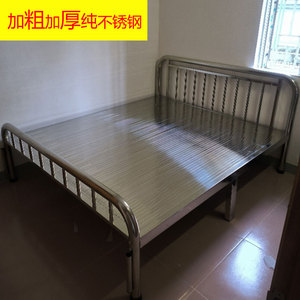 不锈钢床全304加厚加粗1.8广东佛山家用1米5双人床铁艺床1.2米