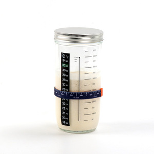 跨境 玻璃密封罐酵种培养皿天然酵母鲁邦种发酵罐瓶带盖带刻度
