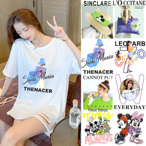 时尚diy卡通英文字母美女大号烫画热转印贴衣服卫衣补丁装饰贴布