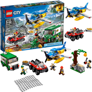 lego乐高60175城市警察组山涧拦截水上飞机追运钞车大盗积木玩具