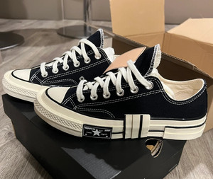 star/匡威rubber patchwork橡胶解构1970s黑色低帮男女鞋a02115c