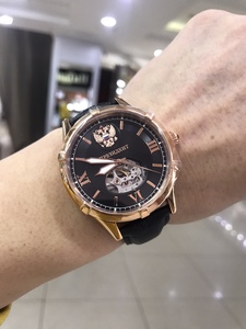 包邮俄罗斯普京同款品牌手表透底表盘玫瑰金色机械全自动欧美时尚