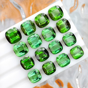 00老孟珠宝淘宝天然帕拉伊巴蓝绿色托帕石刻面戒面可定制镶嵌戒指