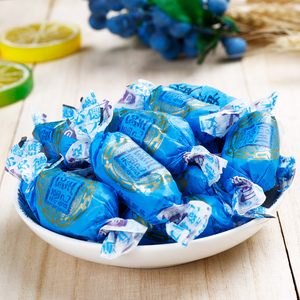 圣福记蓝莓味高粱饴软糖500g水果糖散装果味软糖不加胶山东特产