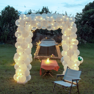 户外露营草地生日装饰场景布置儿童野餐派对用品灯串发光气球帐篷