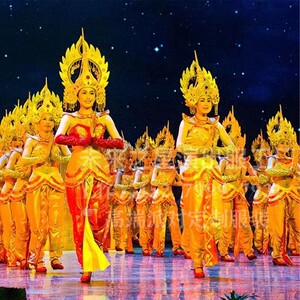 东南亚风情表演服酒吧gogo泰国舞蹈头饰演出服傣族宫廷泼水节套装