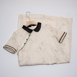 苎麻旗袍夏季2024小个子改良版年轻款高端气质中式国风棉麻连衣裙