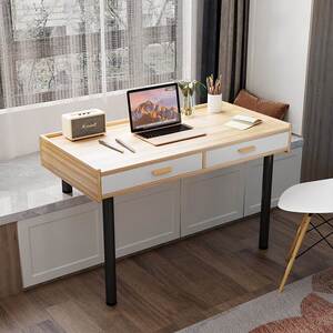 飘窗抽拉式桌面改写字台长短腿电脑卧室床边学习书高低脚延伸简约