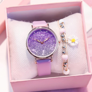 紫色星空手表女ins风网红2020年新款梦幻紫简约气质学生时尚潮流