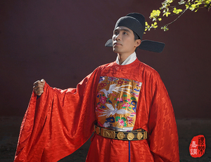 【礼乐嘉谟】男女明制圆领补服仙鹤白鹇獬豸补 冠礼服饰 汉服婚礼