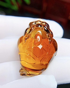 鑫鑫珠宝天然巴西黄水晶金蝉吊坠项链全净体男款女款饰品一物一图