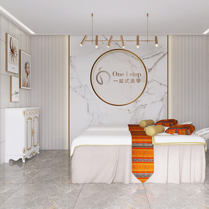 北欧轻奢几何线条墙纸仿真大理石纹美容院前台背景墙logo装饰壁纸