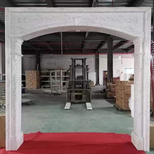 欧式罗马柱垭口门套仿大理石塑背景墙边框阳台门洞造型包边定制